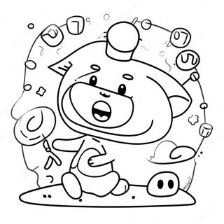 Fun Testing Coloring Page With Cute Characters 9757-7959