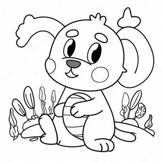 Fun Testing Coloring Page With Cute Characters 9757-7960