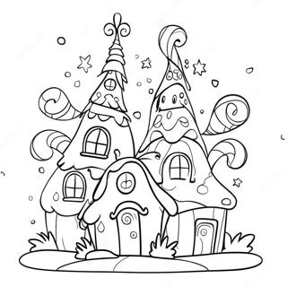 Whoville Houses Coloring Pages