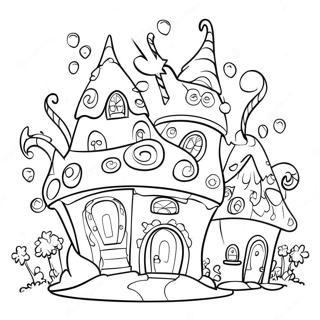 Whoville Houses Coloring Page 9766-7962