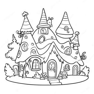 Colorful Whoville Houses Coloring Page 9767-7966