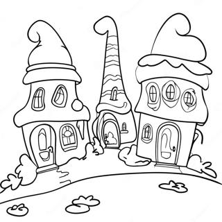 Colorful Whoville Houses Coloring Page 9767-7968