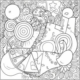 Colorful Math Shapes Coloring Page 9777-7982