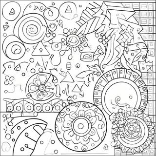 Colorful Math Shapes Coloring Page 9777-7983