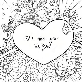 Heartfelt We Miss You Coloring Page 9787-7986