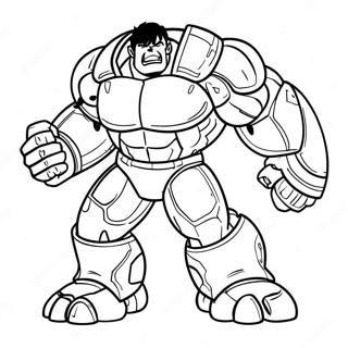 Hulk Buster In Action Coloring Page 9807-7999