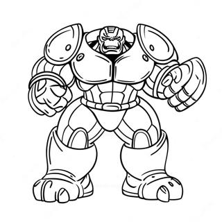 Hulk Buster In Action Coloring Page 9807-8000