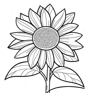 Yellow Sunflower Coloring Page 9816-8006