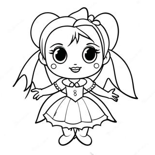 Draculaura In Spooky Costume Coloring Page 9827-8031