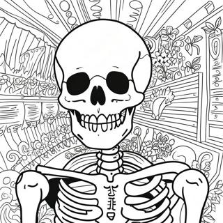 Detailed Human Skeleton Coloring Page 982-785