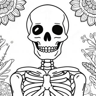 Detailed Human Skeleton Coloring Page 982-787