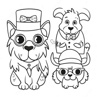 Hipster Animals Coloring Page 9847-8043