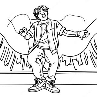 Juice Wrld Performing On Stage Coloring Page 9867-8046