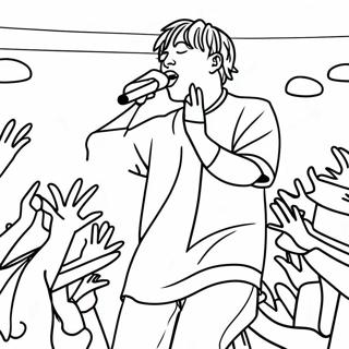 Juice Wrld Performing On Stage Coloring Page 9867-8047