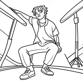 Juice Wrld Performing On Stage Coloring Page 9867-8048