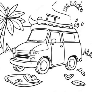 Summer Vacation Adventure Coloring Page 9897-8074