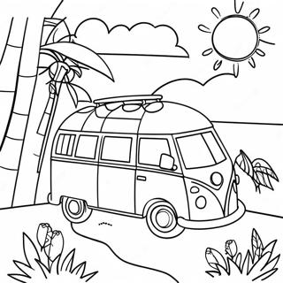 Summer Vacation Adventure Coloring Page 9897-8075