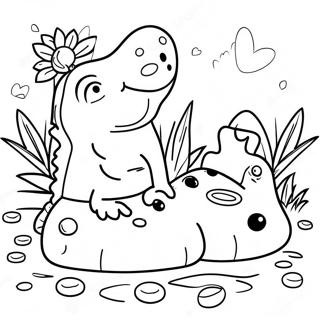 Colorful Crocs In The Garden Coloring Page 9907-8084