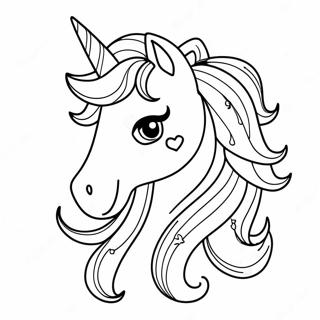 Realistic Unicorn With Sparkling Mane Coloring Page 9926-8091