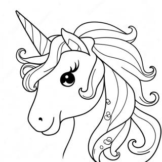 Realistic Unicorn With Sparkling Mane Coloring Page 9926-8092