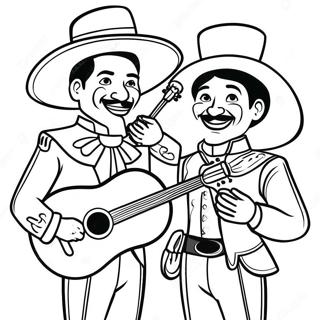 Vibrant Mariachi Band Coloring Page 992-793