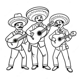 Vibrant Mariachi Band Coloring Page 992-794