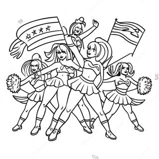 New England Patriots Cheerleaders Coloring Page 9937-8111