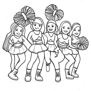 New England Patriots Cheerleaders Coloring Page 9937-8112