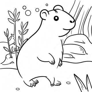 Capybara Coloring Page 9956-8118