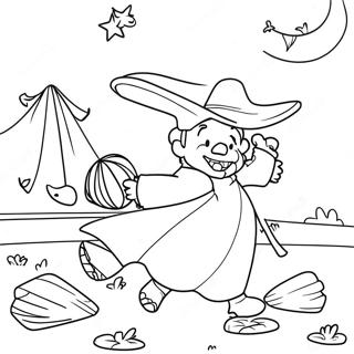 Room On The Broom Coloring Page 9976-8134