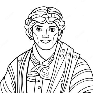 Joseph With Colorful Coat Coloring Page 9987-8155