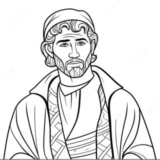 Joseph With Colorful Coat Coloring Page 9987-8156